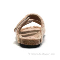 Strap pluche wollen klomp slippers